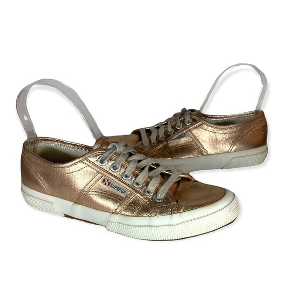 Superga Cotmetu Metallic Rose Gold Sneakers - Picture 1 of 10